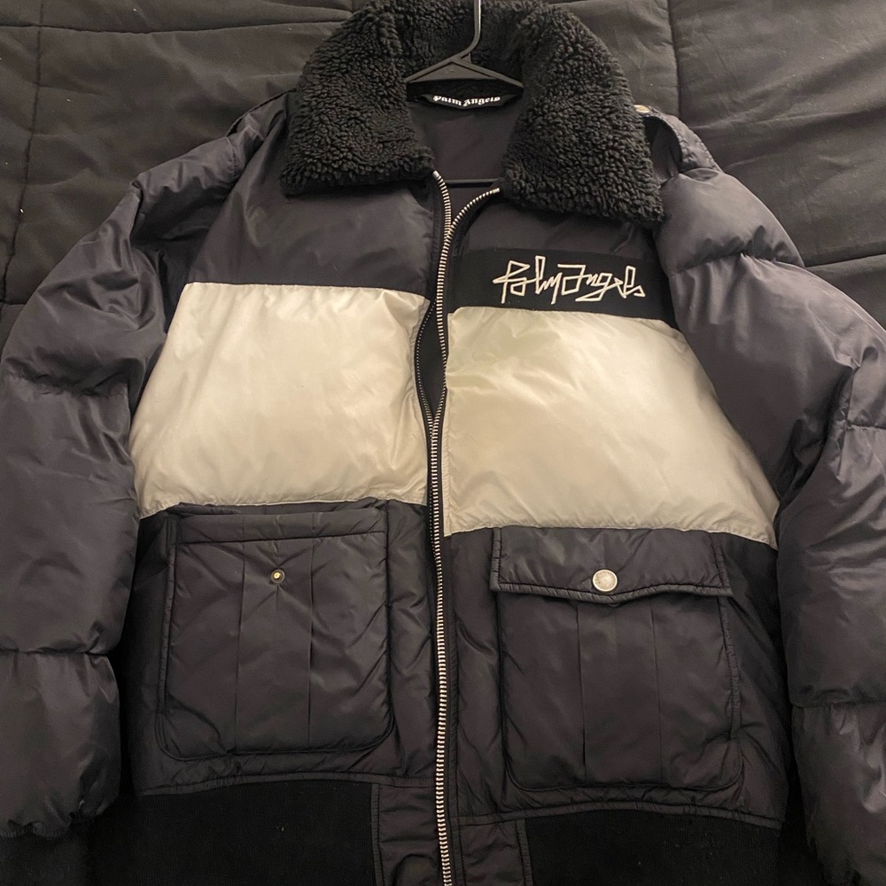 Heavy palm angels bomber worn once great coat